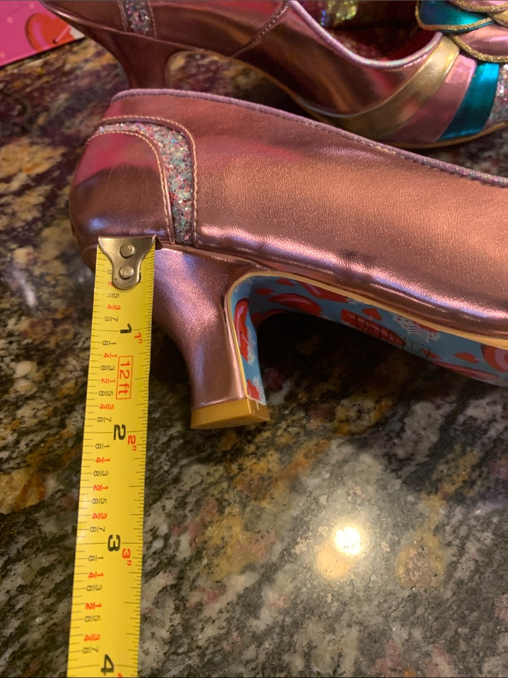 Irregular Choice “Stupenda” Multicolor Metallic Heels - Picture 8 of 11